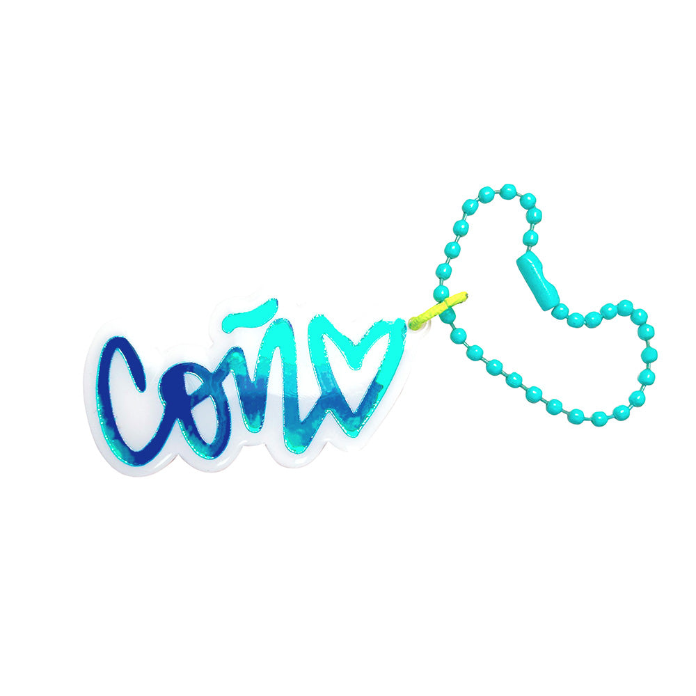 Blue Holo & White Con♥ Little Keychain Charm