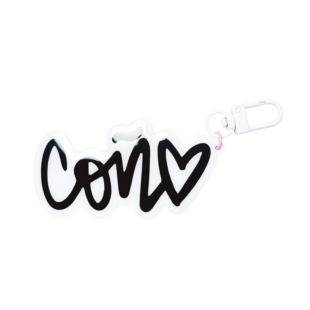 Black & White Con♥ Medium Keychain Charm
