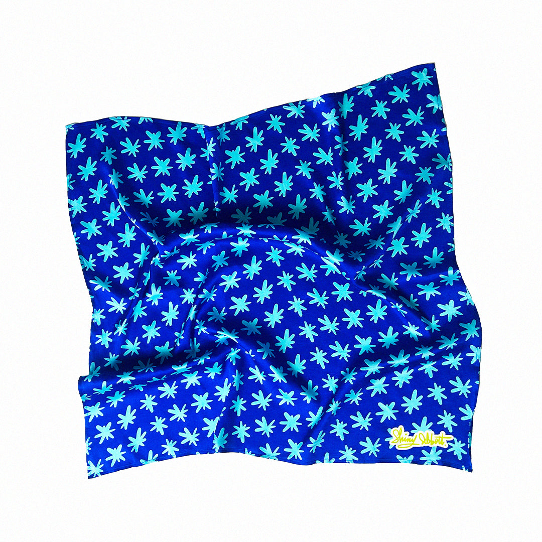 Astérisko Blue + Pastel Blue Square Scarf Bandana