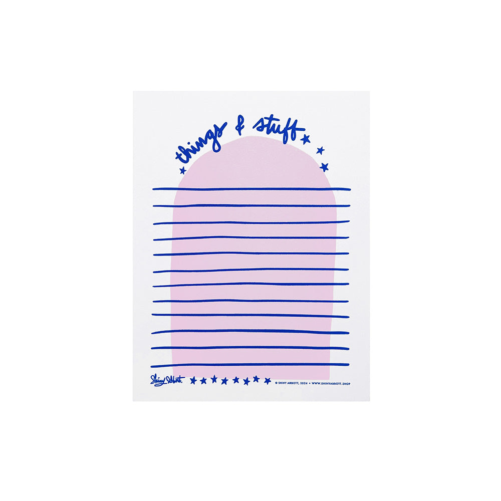 "Things & Stuff" Notepad