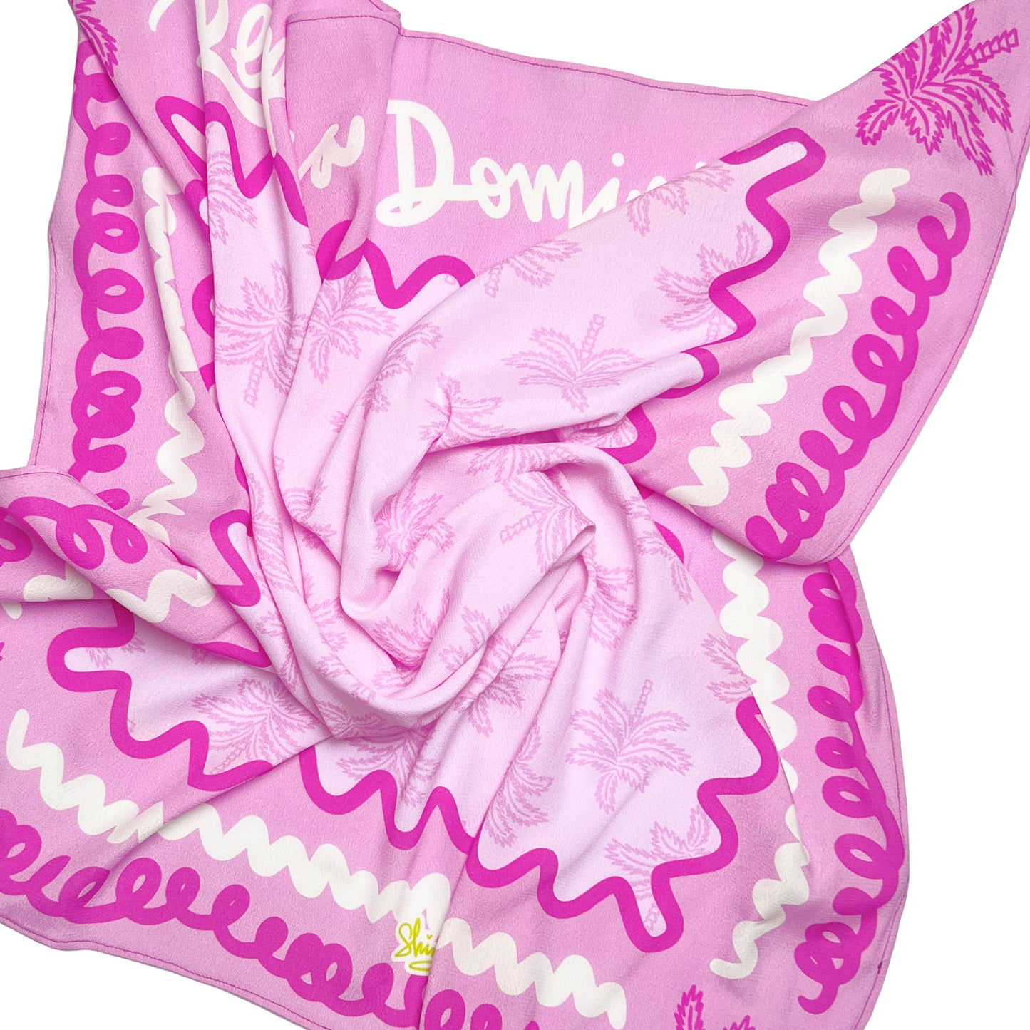MERA Palm (DR ver.) Print Pink Bandana Scarf
