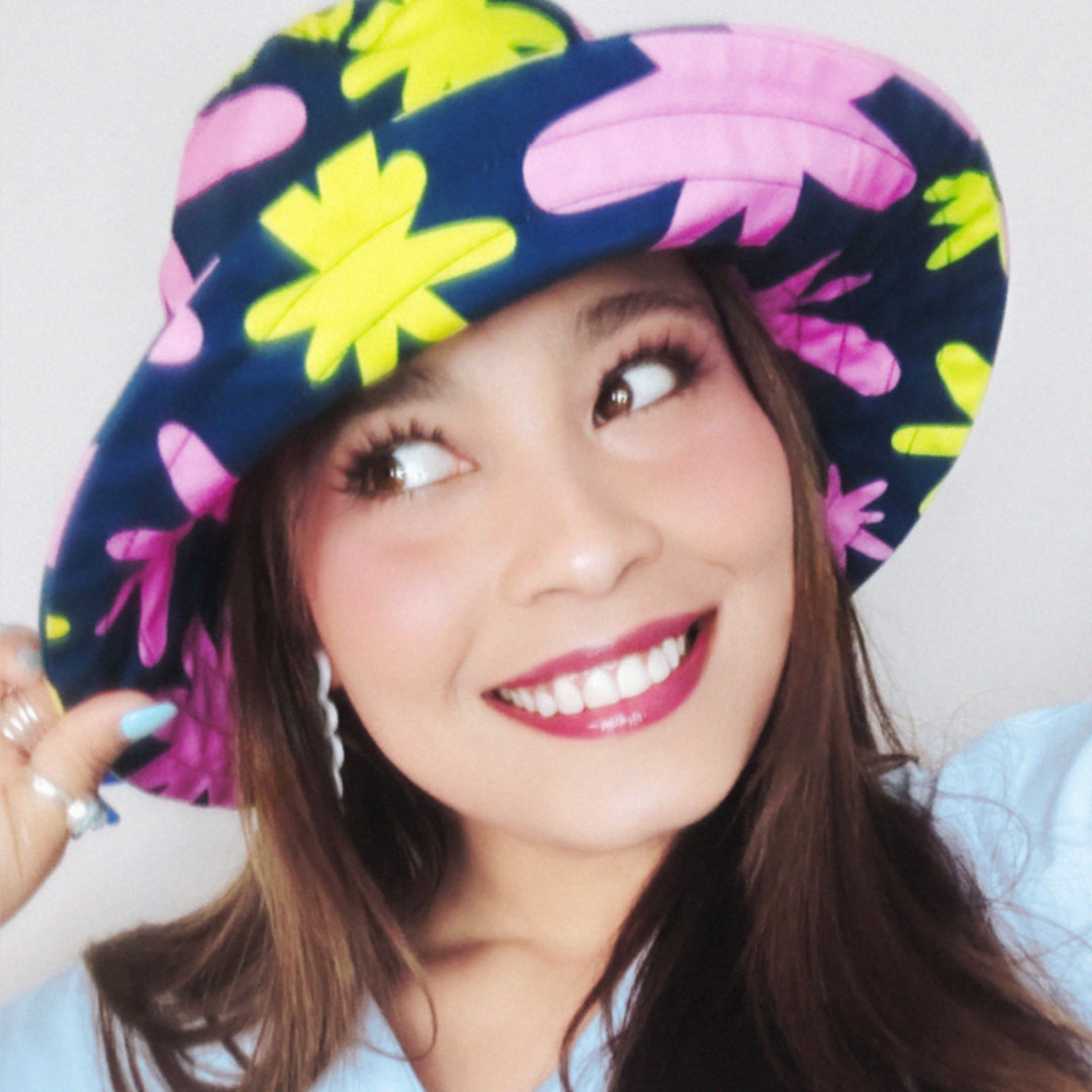 Astérisko Navy Oversized Bucket Hat
