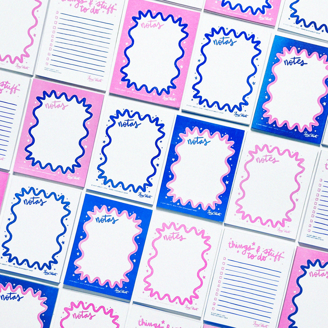 Pink "Notes" Mini Notepad