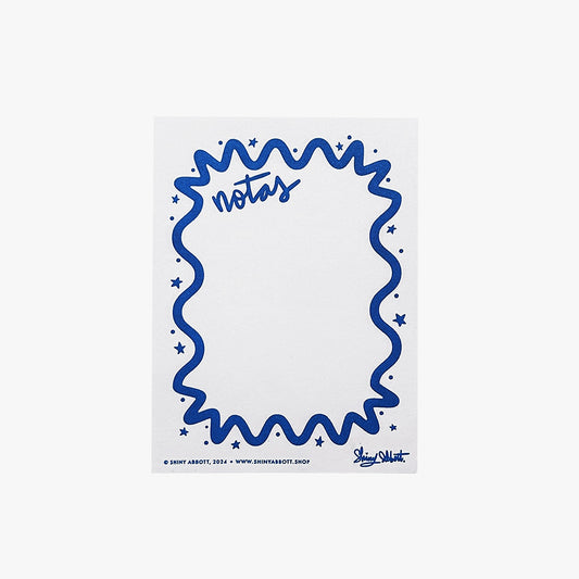 Blue "Notes" Mini Notepad