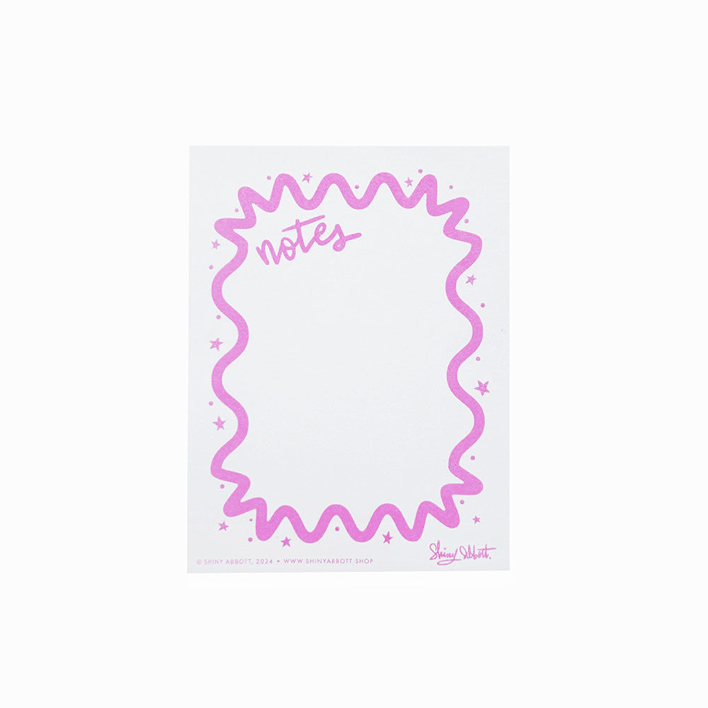 Pink "Notes" Mini Notepad