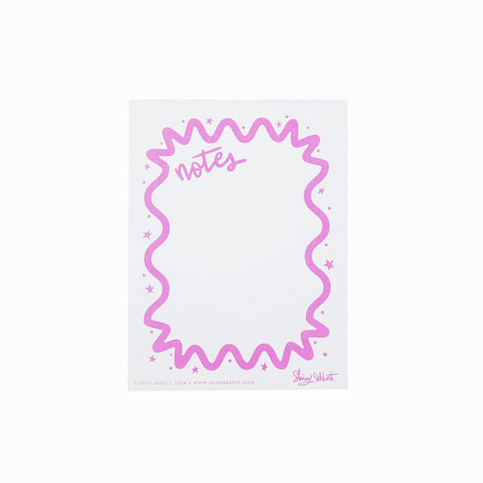 Pink "Notes" Mini Notepad