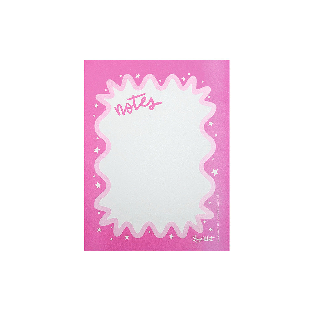 Pink "Notes" Notepad