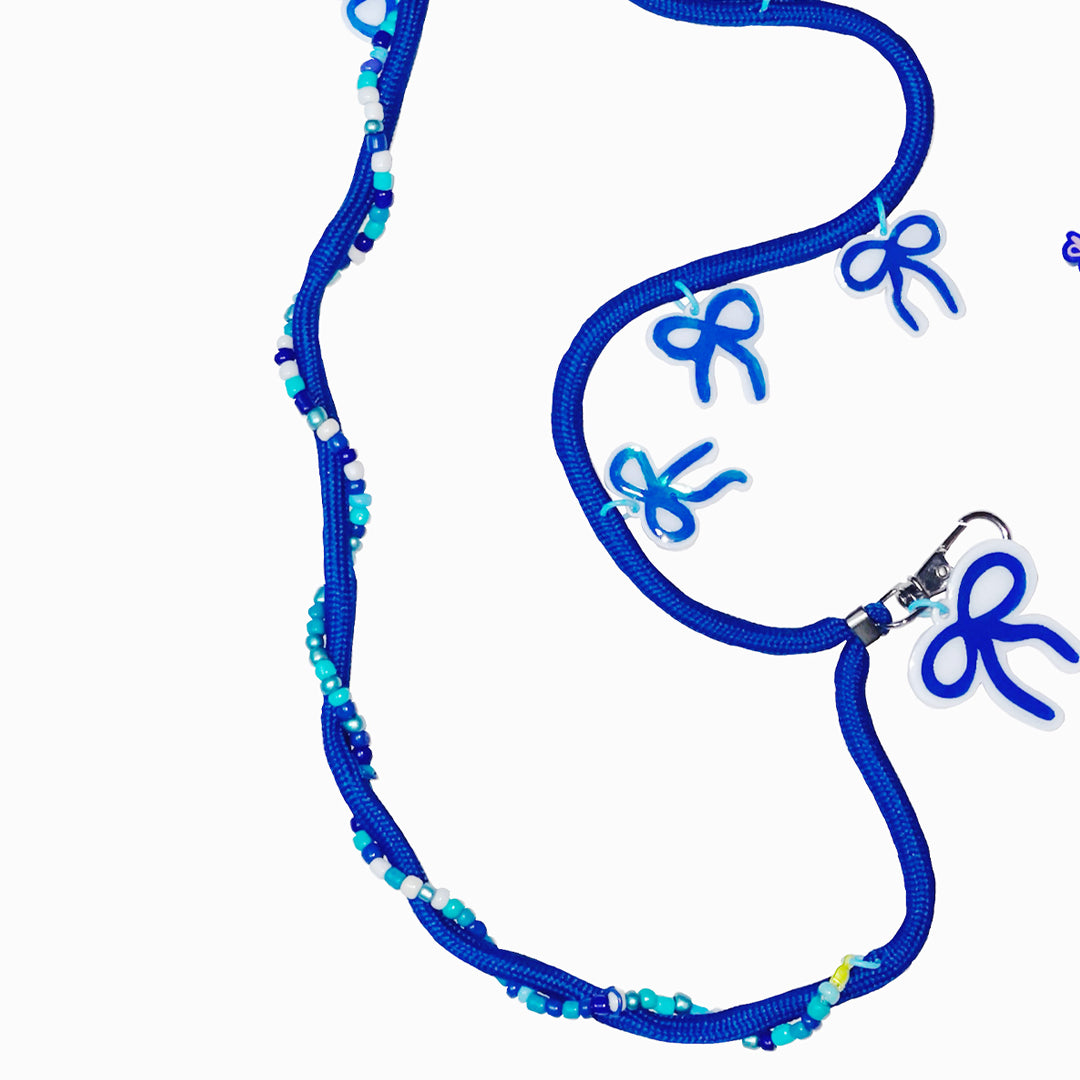 *RARE* (Beaded) Blue & Holo BOHs Phone Lanyard