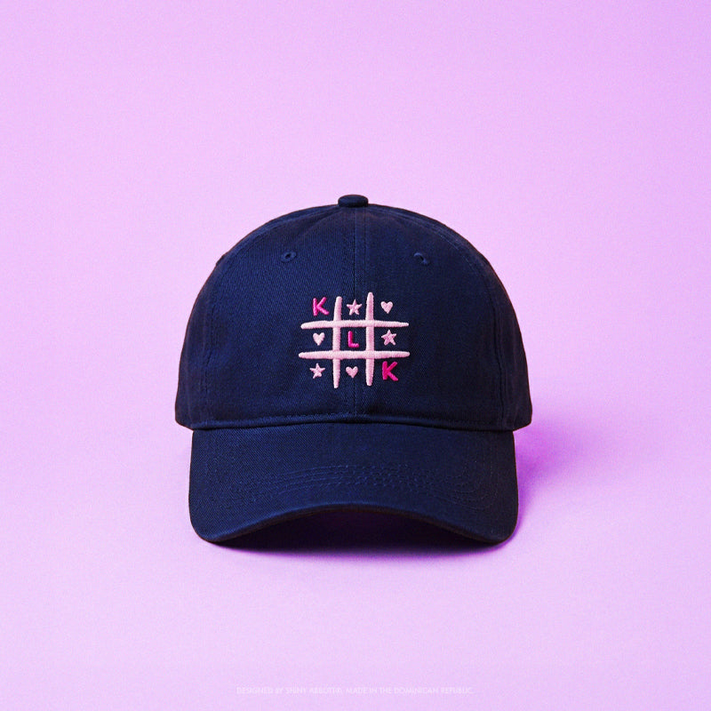 Navy Blue Baseball Cap with Pink KLK Game Embroidery