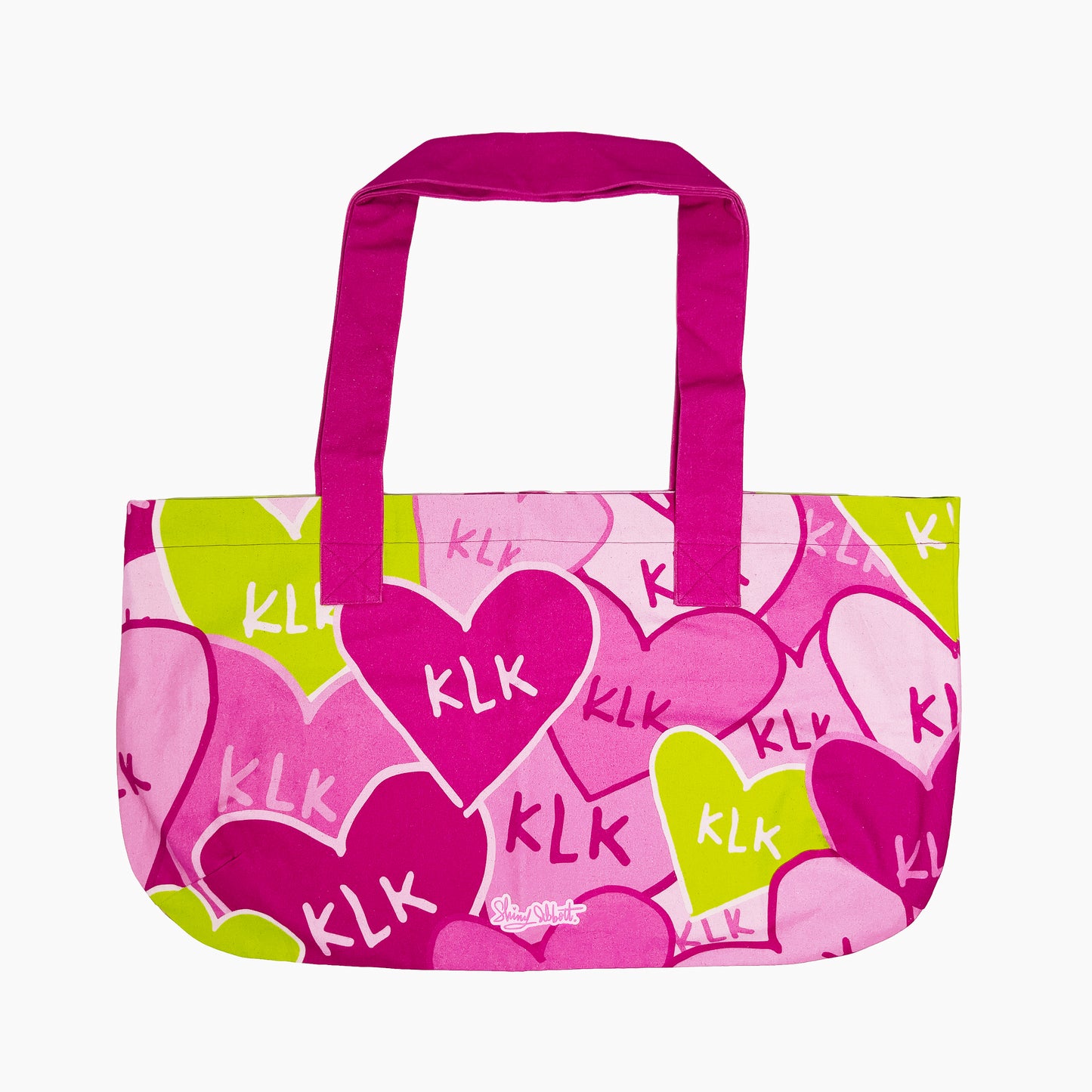 KLK Pink Hearts Extra Large Tote Bag