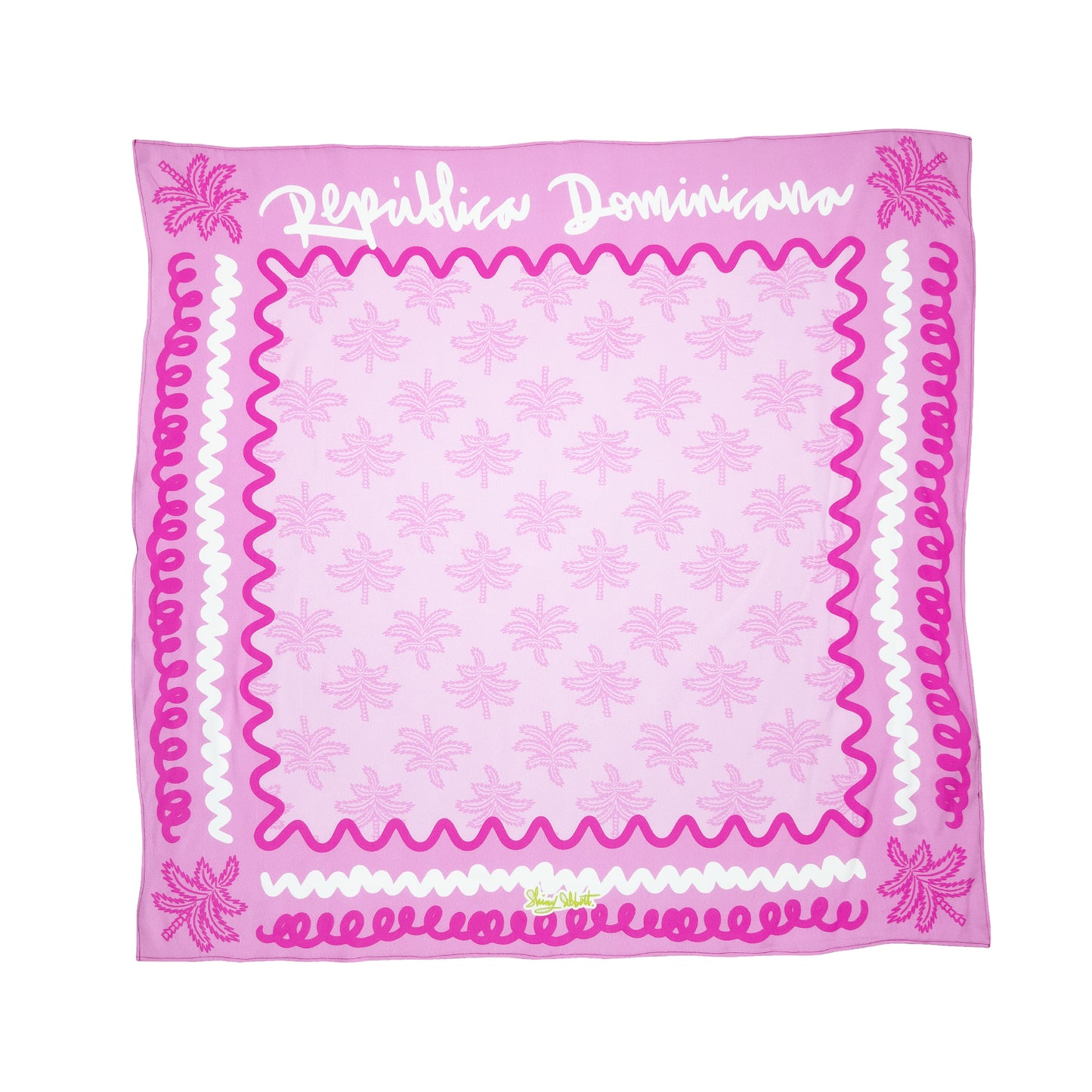 MERA Palm (DR ver.) Print Pink Bandana Scarf