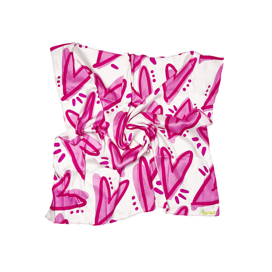 Hatteu Hearts Square Scarf Bandana