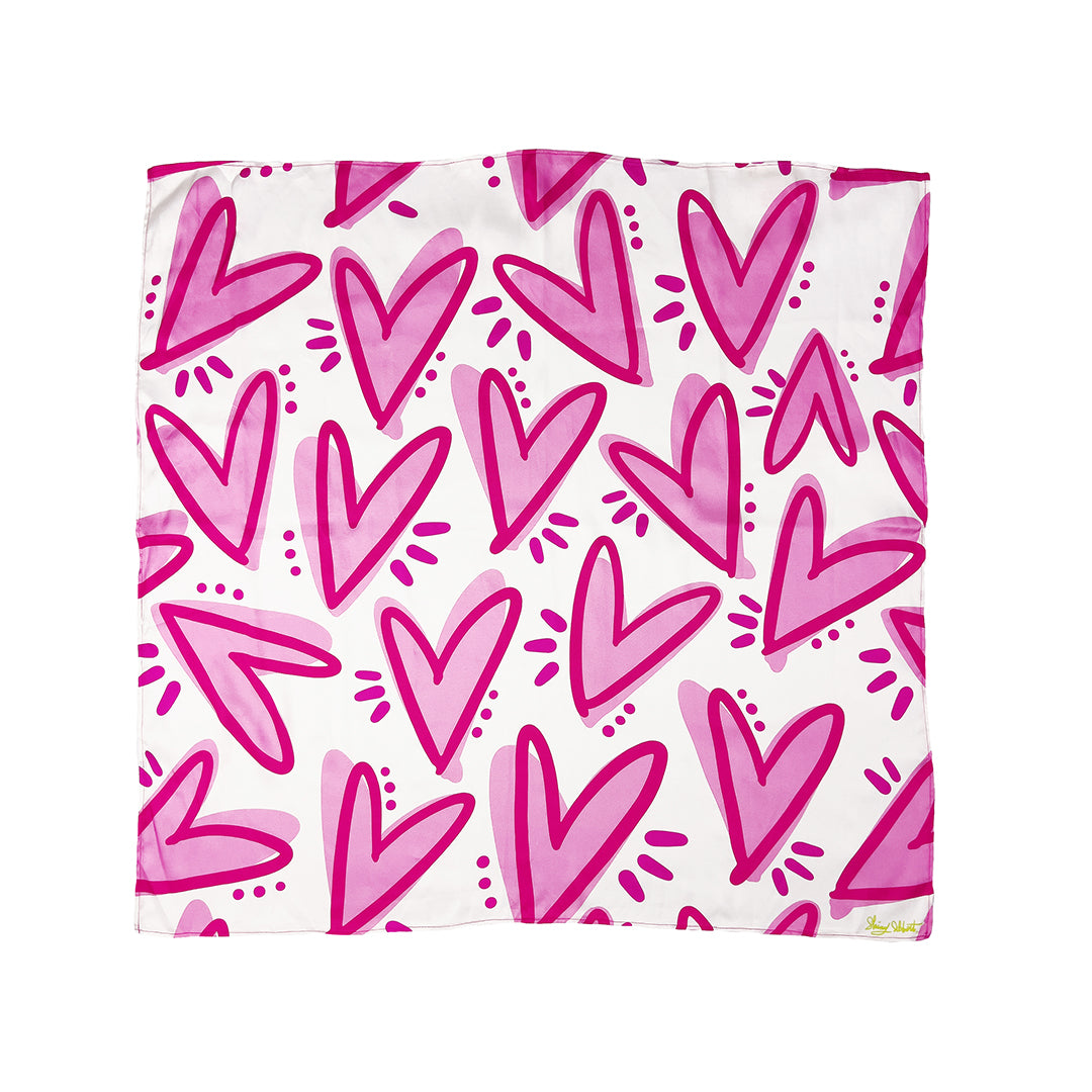 Hatteu Hearts Square Scarf Bandana