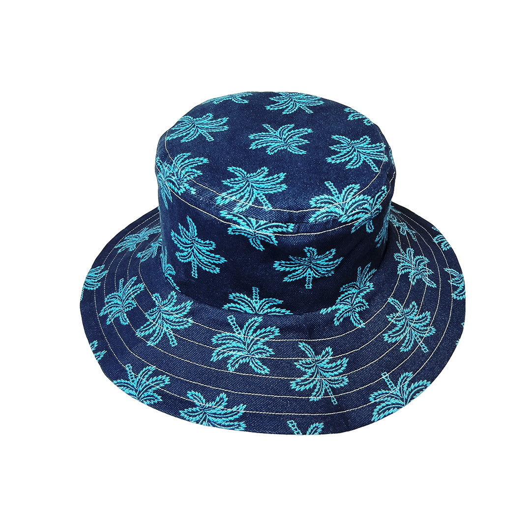 MERA Navy, Aqua + White, Green REVERSIBLE Oversized Bucket Hat