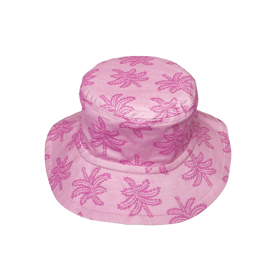 MERA pink + white REVERSIBLE Oversized Bucket Hat